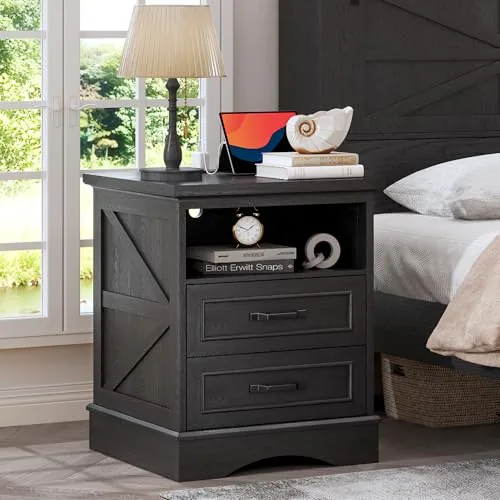 Charging Nightstand, Black