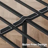 Full Upholstered Bed Frame with Storage, Black, view 6