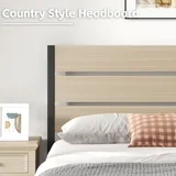 Full Metal Bed Frame with Storage, Beige, view 4